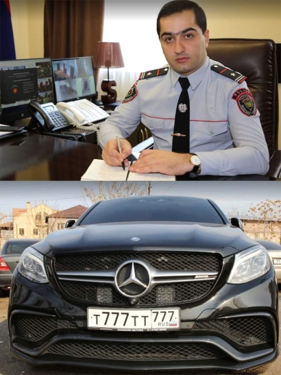 Երևանի Գաի պետի կարգադրությամբ ռուսական կեղծ համարանիշներով թանկարժեք Mercedes-ը, որի ղեկին եղել է «Ճվճըվի Սերժուլիկը», տեղափոխվեց «գաի պլաշչադկա». ՖՈՏՈՌԵՊՈՐՏԱԺ, ՏԵՍԱՆՅՈՒԹ