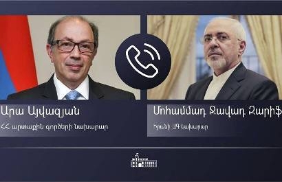ԱԳ նախարար Արա Այվազյանը հեռախոսազրույց է ունեցել Իրանի ԱԳ նախարար Մոհամմադ Ջավադ Զարիֆի հետ