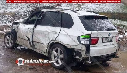Խոշոր ավտովթար Արմավիրի մարզում. վարորդը BMW X5-ով բախվել է արգելապատնեշներին և շրջվելով, հայտնվել ձորակում. կա վիրավոր. ՖՈՏՈՌԵՊՈՐՏԱԺ, ՏԵՍԱՆՅՈՒԹ