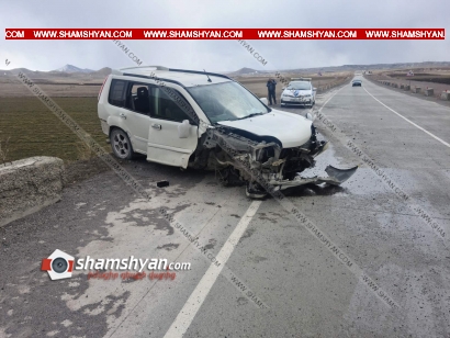 Ավտովթար Շիրակի մարզում. 56-ամյա վարորդը Nissan XTrail-ով բախվել է ճամփեզրի բետոնե արգելապատնեշներին. կան վիրավորներ. ՖՈՏՈՌԵՊՈՐՏԱԺ, ՏԵՍԱՆՅՈՒԹ