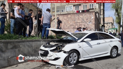 Ավտովթար Երևանում. բախվել են Kia Forte-ն ու Hyundai Sonata-ն, Hyundai-ն էլ հայտնվել է մայթին՝ բախվելով պատին. ՖՈՏՈՌԵՊՈՐՏԱԺ, ՏԵՍԱՆՅՈՒԹ