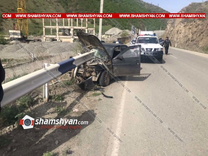 Խոշոր ավտովթար Լոռու մարզում. 41-ամյա վարորդը ավտոմեքենայով մխրճվել է երկաթե արգելապատնեշի մեջ. կա վիրավոր. ՖՈՏՈՌԵՊՈՐՏԱԺ