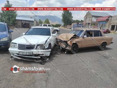 Ավտովթար Կոտայքի մարզում. բախվել են Mercedes-ն ու ВАЗ 2106-ը. կա վիրավոր. ՖՈՏՈՌԵՊՈՐՏԱԺ