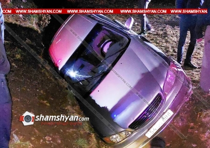 Ավտովթար Շիրակի մարզում. 23–ամյա վարորդը Nissan-ով դուրս է եկել երթևեկելի գոտուց և կիսակողաշրջված վիճակում հայտնվել փոսում. կա վիրավոր. ՖՈՏՈՌԵՊՈՐՏԱԺ