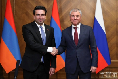 ՀՀ ԱԺ նախագահը շնորհավորել է Վյաչեսլավ Վոլոդինին՝ ՌԴ ԴԺ Պետական դումայի նախագահի պաշտոնում վերընտրվելու կապակցությամբ