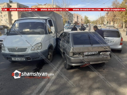 Ավտովթար՝ Գյումրիում. բախվել են Mercedes-ը, ՎԱԶ 2114-ը, Opel-ը և ԳԱԶ 33021-ը. կա վիրավոր. ՖՈՏՈՌԵՊՈՐՏԱԺ