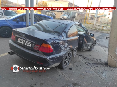 Զովունիում «Անի կաթ» ՍՊԸ-ի վարորդ-առաքիչը BMW-ով բախվել է էլեկտրասյանը. կա վիրավոր. ՖՈՏՈՌԵՊՈՐՏԱԺ