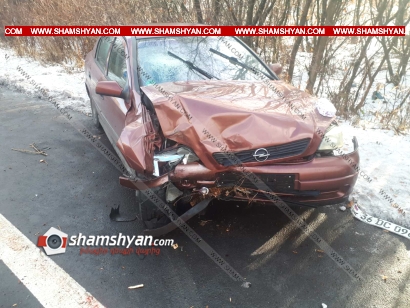 Խոշոր ավտովթար՝ Կոտայքի մարզում. 24-ամյա վարորդը Opel-ով արագաչափի մոտ բախվել է ծառին, կա 4 վիրավոր. ՖՈՏՈՌԵՊՈՐՏԱԺ
