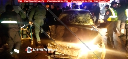 Երևանում 25–ամյա վարորդը Opel-ով վրաերթի է ենթարկել 3 հետիոտնի և բախվել կայանված Mercedes-ին. կա 5 վիրավոր. ՖՈՏՈՌԵՊՈՐՏԱԺ