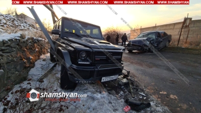 Խոշոր ավտովթար Կոտայքի մարզում. բախվել են ռուսական «գոլդ» համարանիշներով Brabus-ն ու Mercedes C-180-ը. կա 4 վիրավոր. ՖՈՏՈՌԵՊՈՐՏԱԺ, ՏԵՍԱՆՅՈՒԹ