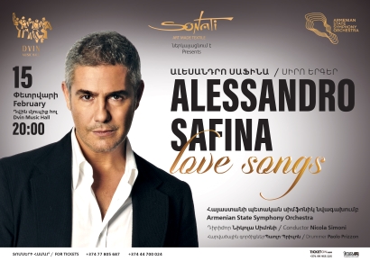 Ալեսանդրո Սաֆինան «Սիրո երգեր» ծրագրով ելույթ կունենա նաև Դվին Մյուզիք Հոլում