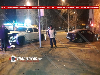 Ավտովթար Երևանում. բախվել են Chevrolet Avalanche-ն ու Mazda 3-ը. ՖՈՏՈՌԵՊՈՐՏԱԺ