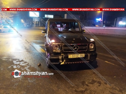 Ավտովթար Երևանում. բախվել են Mercedes G63-ն ու Opel-ը. կա վիրավոր. օպերատիվ են գործել  բժիշկներն ու Երևանի գնդի պարեկները. ՖՈՏՈՌԵՊՈՐՏԱԺ, ՏԵՍԱՆՅՈՒԹ