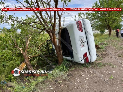 Խոշոր ավտովթար Արմավիրի մարզում. 34-ամյա վարորդը Mercedes-ով Աղավնատուն գյուղի սկզբնամասում բախվել է ծառին և կողաշրջվել. ՖՈՏՈՌԵՊՈՐՏԱԺ