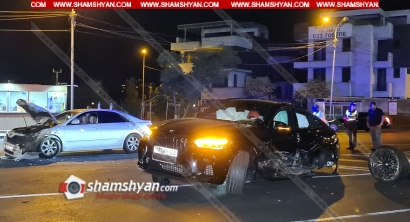 Խոշոր ավտովթար՝ Երևանում. «Հաղթանակ» զբոսայգու դիմաց բախվել են BMW X6 M Competiton-ն ու Toyota Camry-ին. BMW-ի անվահեծանը կոտրվել է. ՖՈՏՈՌԵՊՈՐՏԱԺ, ՏԵՍԱՆՅՈՒԹ