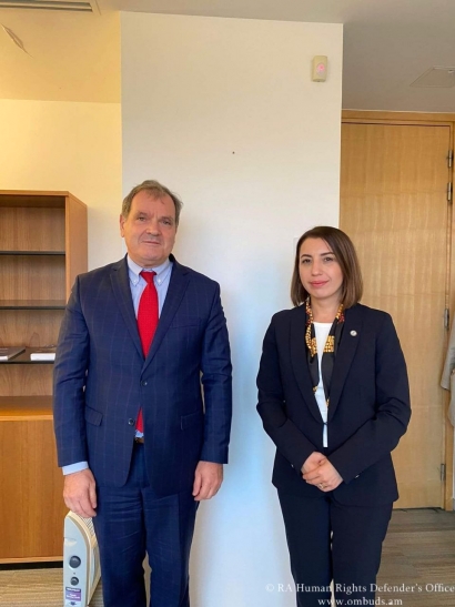 ՀՀ ՄԻՊ-ը հանդիպել է ԵԽ Խոշտանգումների և անմարդկային կամ արժանապատվությունը նվաստացնող վերաբերմունքի կամ պատժի կանխարգելման եվրոպական կոմիտեի գործադիր քարտուղարի հետ