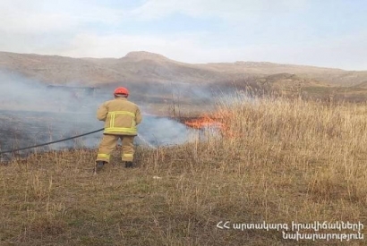 Գորիսի վարչական տարածքում այրվել է մոտ 17 հա խոտածածկույթ