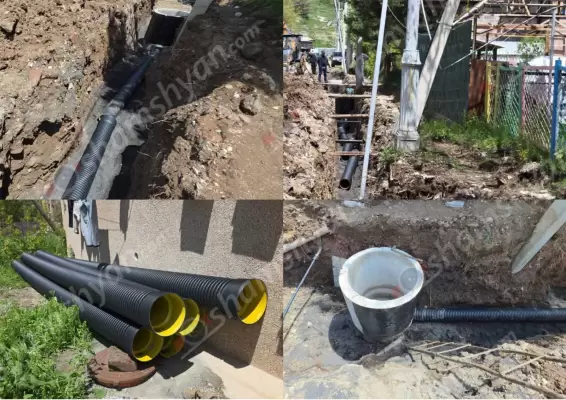 ՏԿԵ նախարար Դավիթ Խուդաթյանի հանձնարարականով՝ Հրազդանի ճանշինը Հրազդանում մի ամբողջ բնակելի շենքի տարածքում կատարում է կոյուղատարերի հիմնանորոգում. բնակիչներն էլ ասում են՝ 30 տարի գարշահոտ էինք շնչում. ՖՈՏՈՌԵՊՈՐՏԱԺ, ՏԵՍԱՆՅՈւԹ