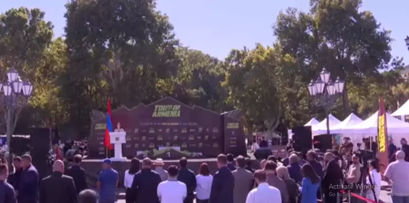 Tour of Armenia միջազգային հեծանվավազքի եզրափակիչ մրցանակաբաշխությունը. Նիկոլ Փաշինյան